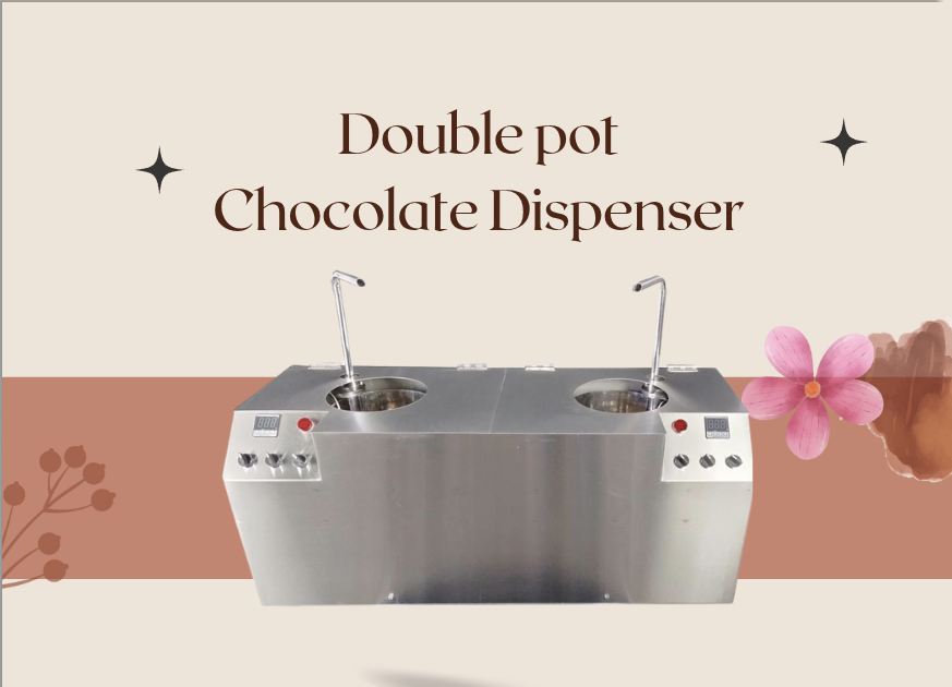 Culinext double pot chocolate dispenser with stainless steel build