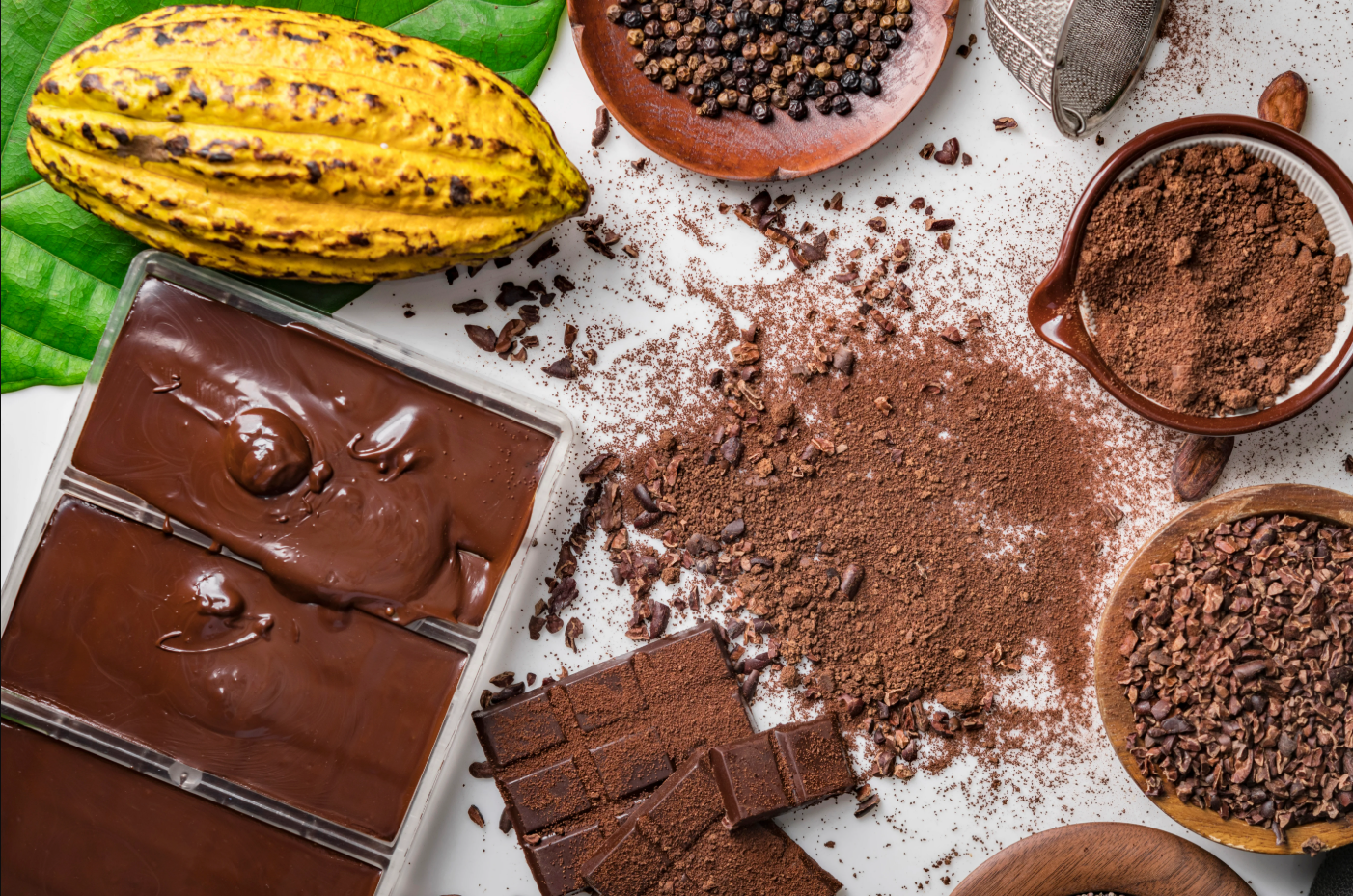 Chocolate manufacturing process from cocoa bean to chocolate bar