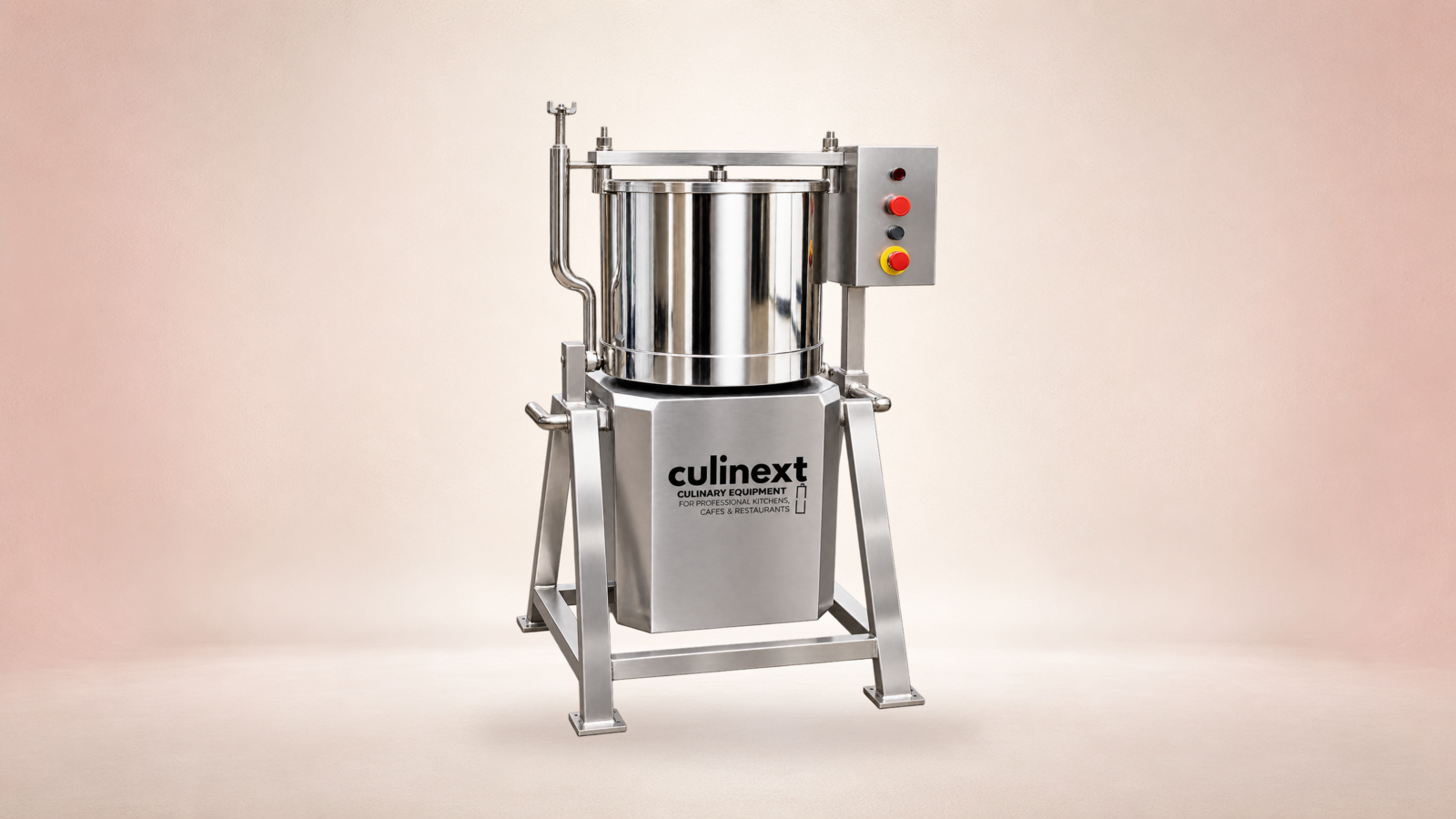 Culinext stainless-steel chocolate melanger with tilting drum